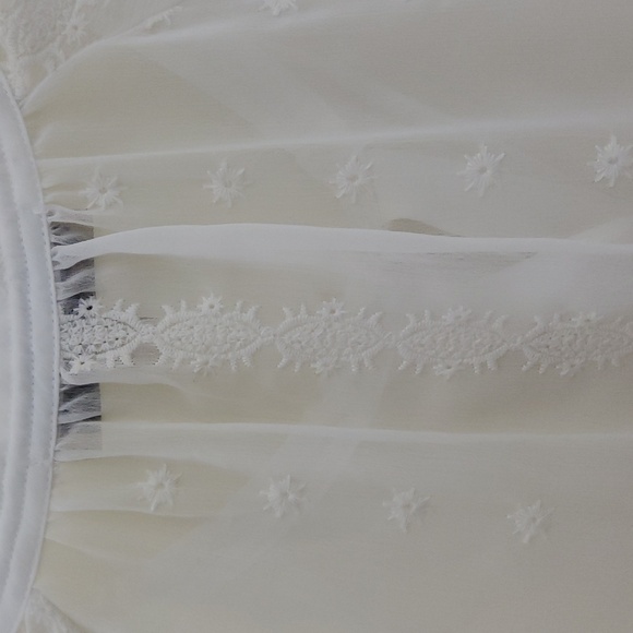 Democracy The Freedom Generation White Sheer Blouse Size M - Picture 7 of 10